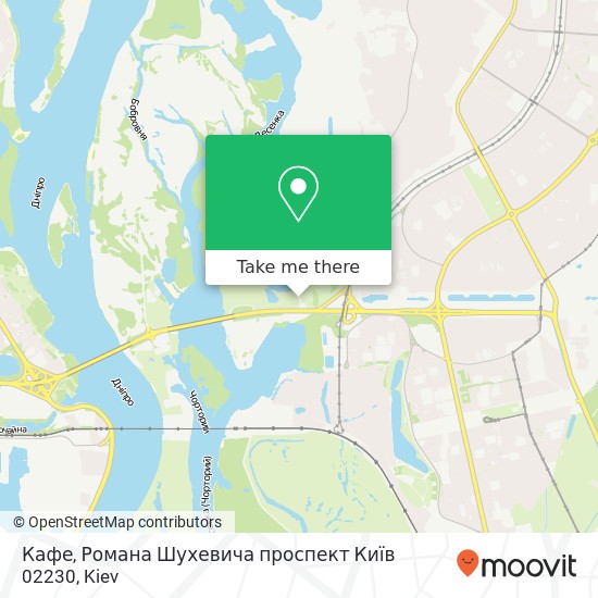 Карта Кафе, Романа Шухевича проспект Київ 02230