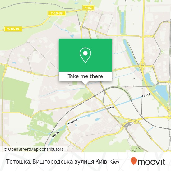 Тотошка, Вишгородська вулиця Київ map