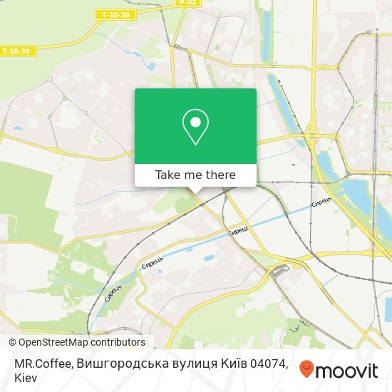 MR.Coffee, Вишгородська вулиця Київ 04074 map