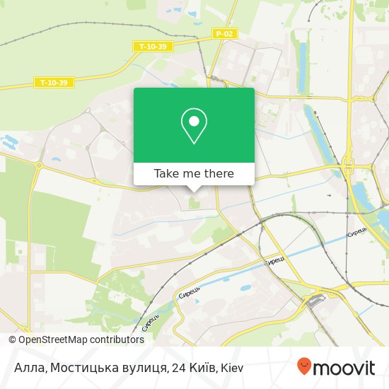 Алла, Мостицька вулиця, 24 Київ map