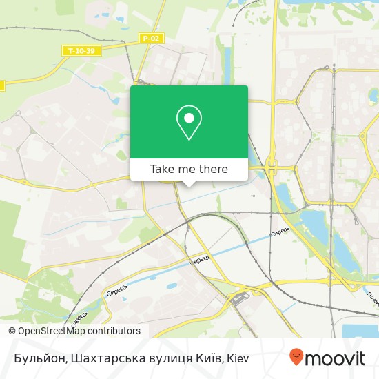 Бульйон, Шахтарська вулиця Київ map