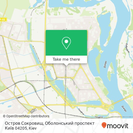 Остров Сокровищ, Оболонський проспект Київ 04205 map