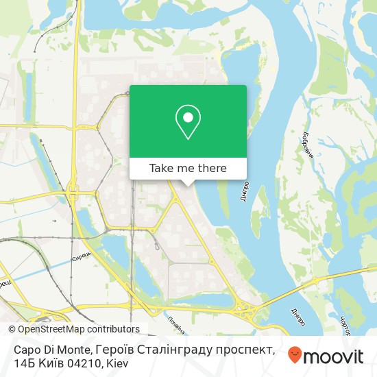 Capo Di Monte, Героїв Сталінграду проспект, 14Б Київ 04210 map