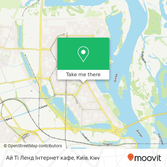 Карта Ай Ті Ленд Інтернет кафе, Київ
