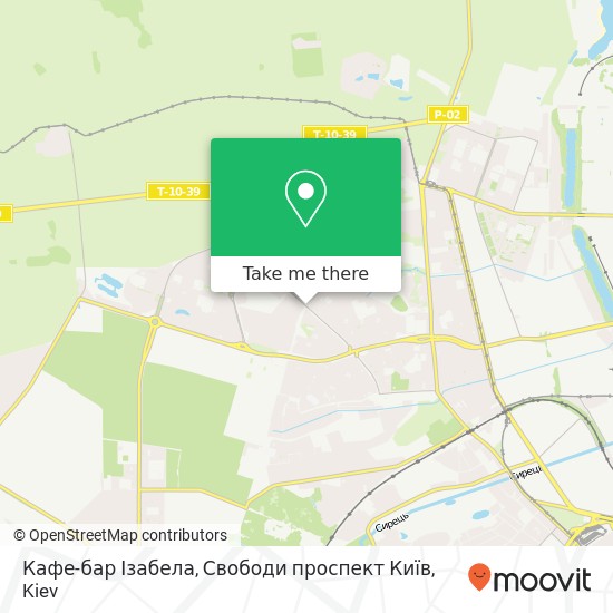 Кафе-бар Ізабела, Свободи проспект Київ map