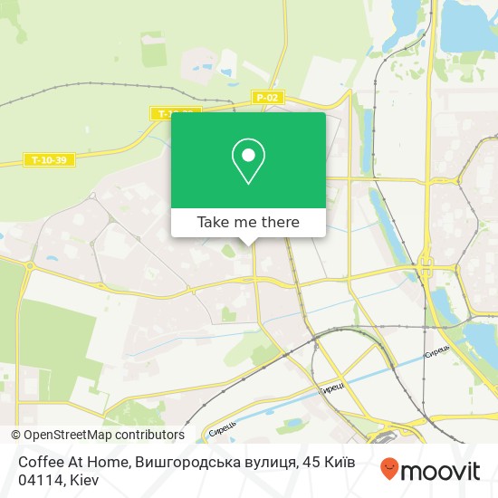 Карта Coffee At Home, Вишгородська вулиця, 45 Київ 04114