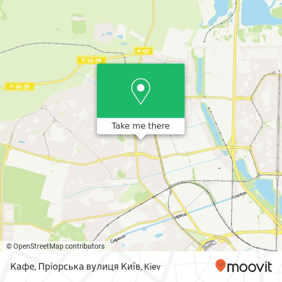 Кафе, Пріорська вулиця Київ map