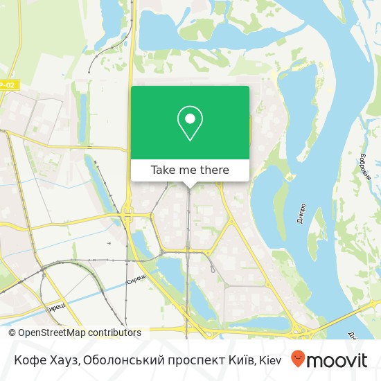 Кофе Хауз, Оболонський проспект Київ map