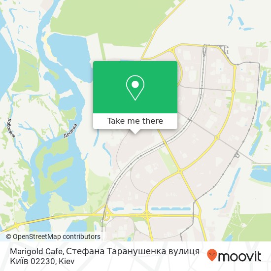 Marigold Cafe, Стефана Таранушенка вулиця Київ 02230 map