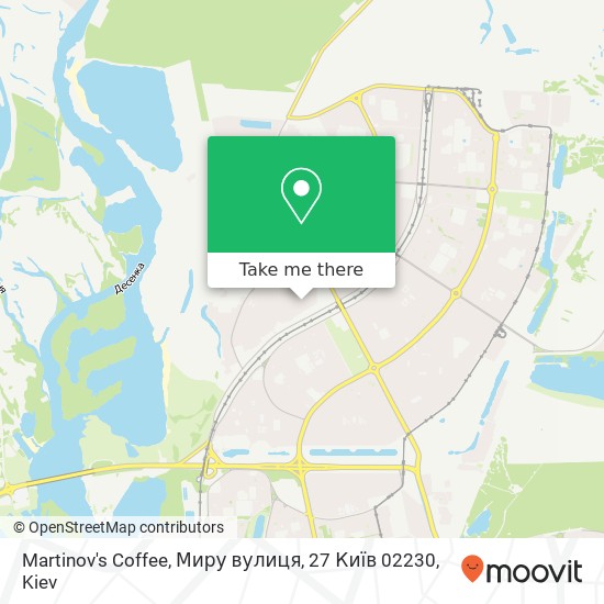 Карта Martinov's Coffee, Миру вулиця, 27 Київ 02230