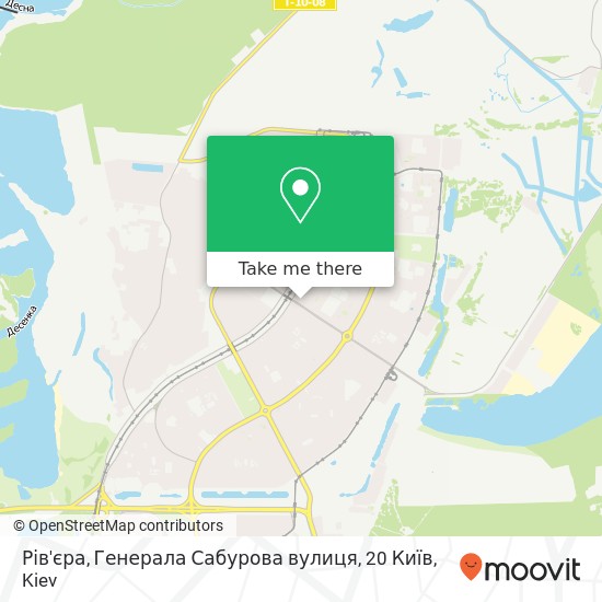 Карта Рів'єра, Генерала Сабурова вулиця, 20 Київ