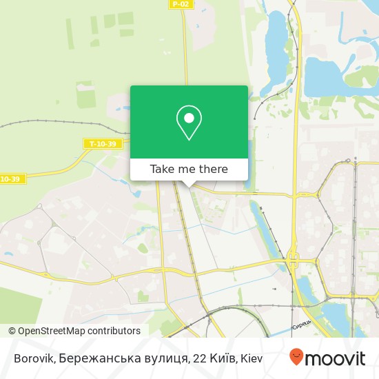 Карта Borovik, Бережанська вулиця, 22 Київ