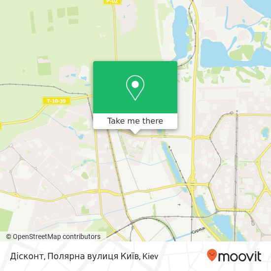 Карта Дісконт, Полярна вулиця Київ