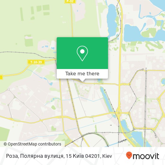 Карта Роза, Полярна вулиця, 15 Київ 04201