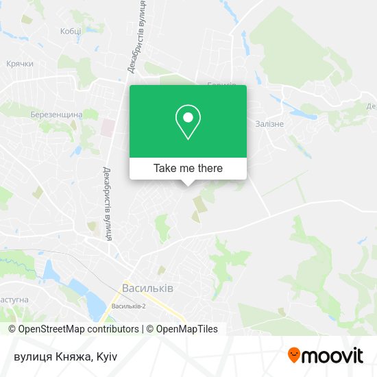 Карта вулиця Княжа