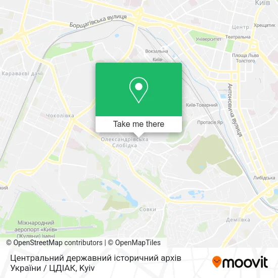 Карта Центральний державний історичний архів України / ЦДІАК