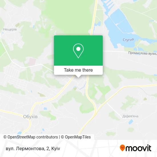 Карта вул. Лермонтова, 2