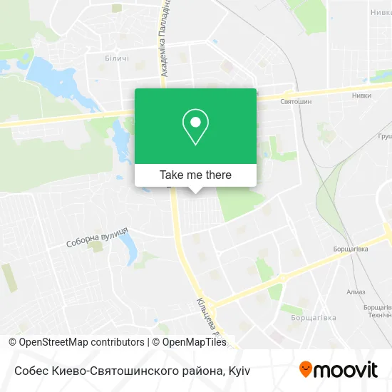 Карта Собес Киево-Святошинского района