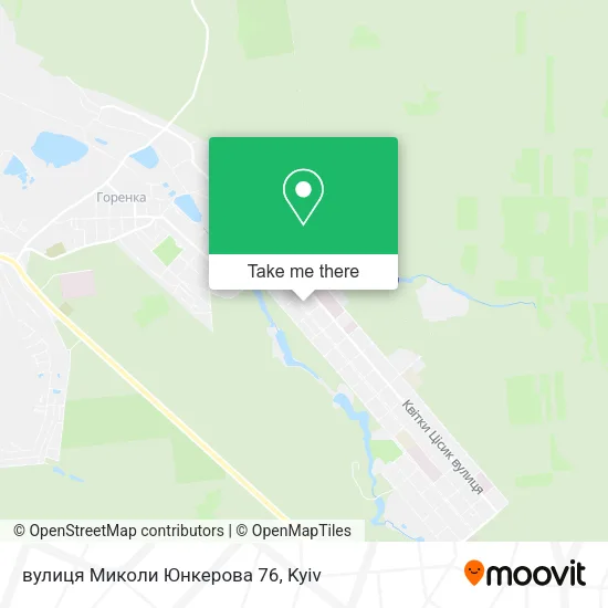Карта вулиця Миколи Юнкерова 76