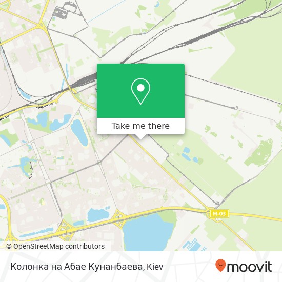 Колонка на Абае Кунанбаева map