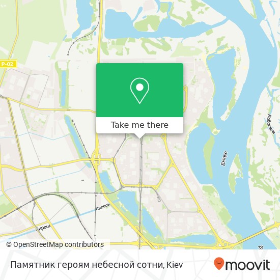 Памятник героям небесной сотни map