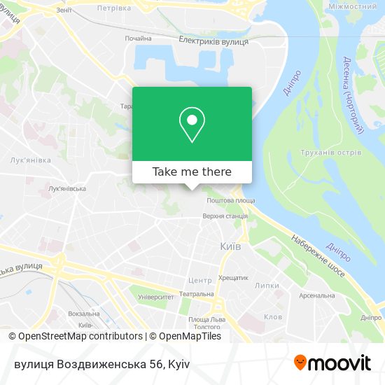 вулиця Воздвиженська 56 map
