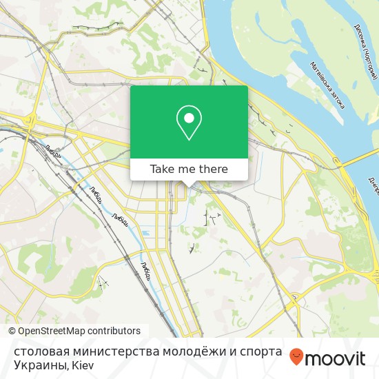 столовая министерства молодёжи и спорта Украины map