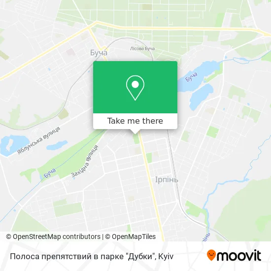Полоса препятствий в парке "Дубки" map