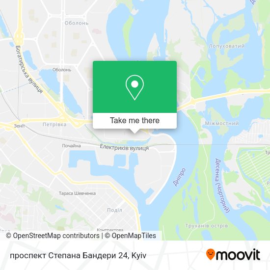 Карта проспект Степана Бандери 24