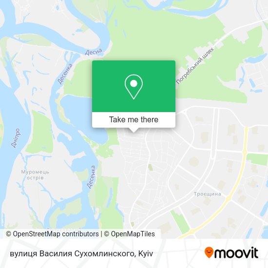 Карта вулиця Василия Сухомлинского