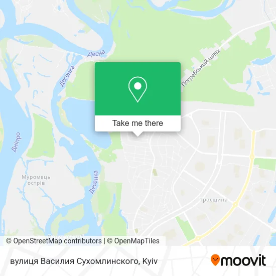 Карта вулиця Василия Сухомлинского