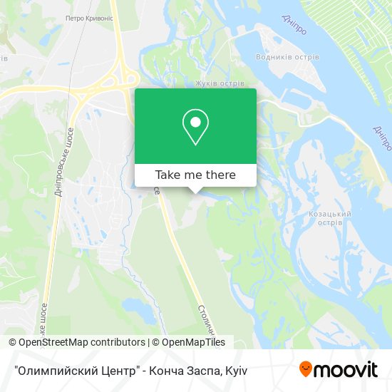 "Олимпийский Центр" - Конча Заспа map