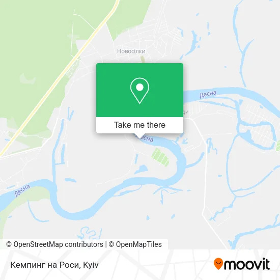 Карта Кемпинг на Роси