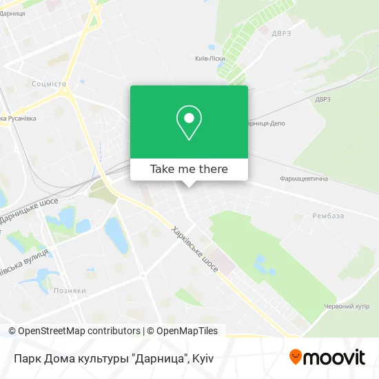Парк Дома культуры "Дарница" map