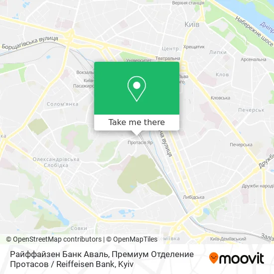 Райффайзен Банк Аваль, Премиум Отделение Протасов / Reiffeisen Bank map