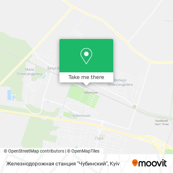Карта Железнодорожная станция "Чубинский"