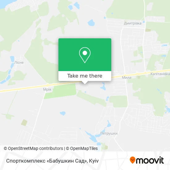 Карта Спорткомплекс «Бабушкин Сад»
