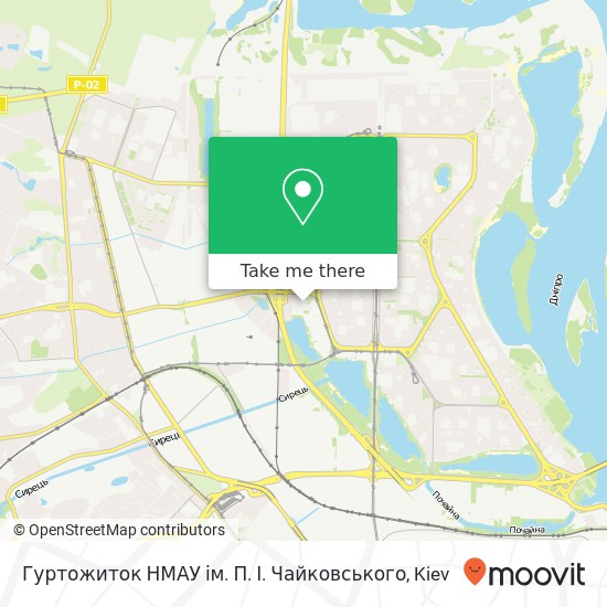 Гуртожиток НМАУ ім. П. І. Чайковського map