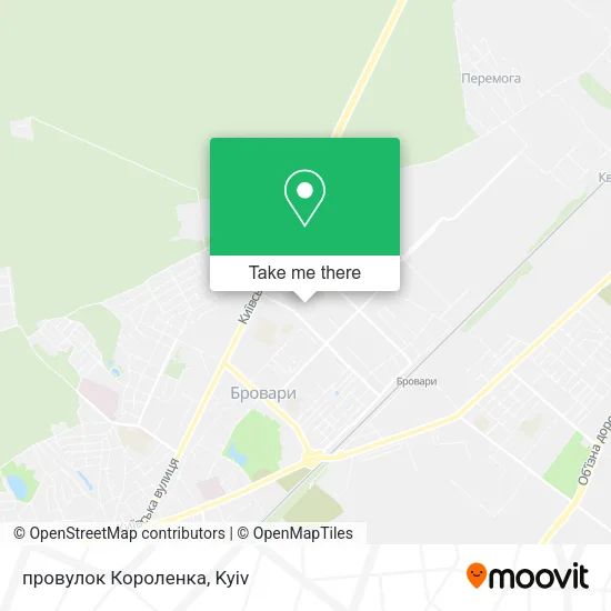 провулок Короленка map