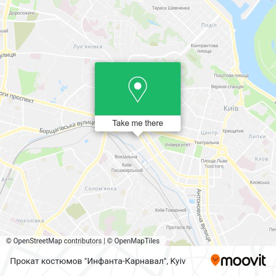 Карта Прокат костюмов "Инфанта-Карнавал"
