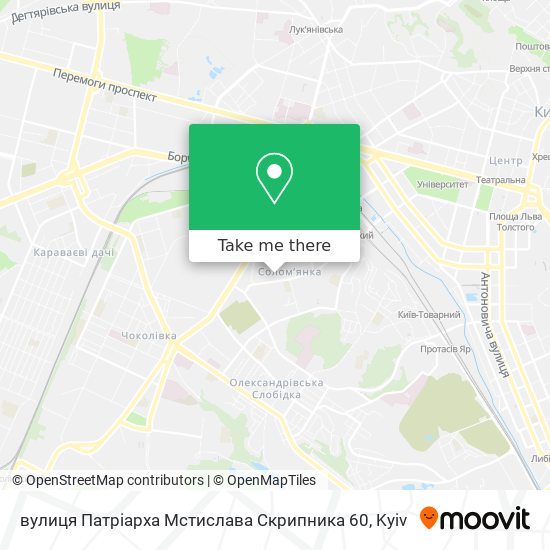 Карта вулиця Патріарха Мстислава Скрипника 60