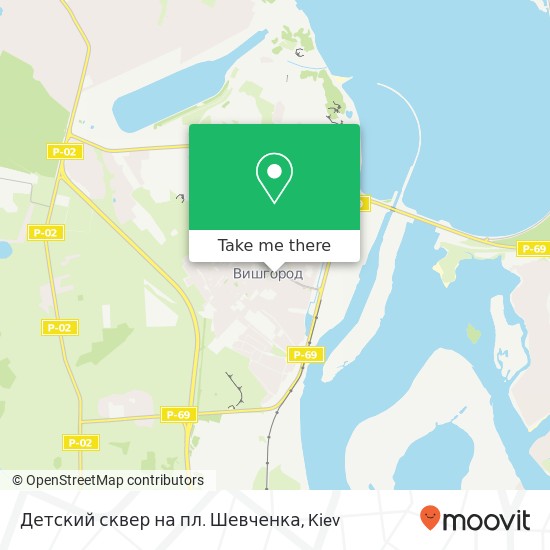 Карта Детский сквер на пл. Шевченка