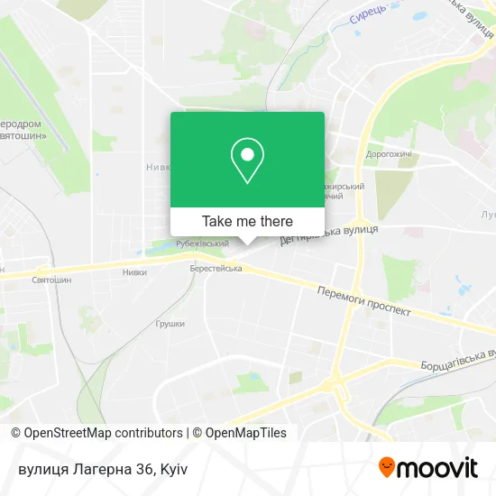 Карта вулиця Лагерна 36
