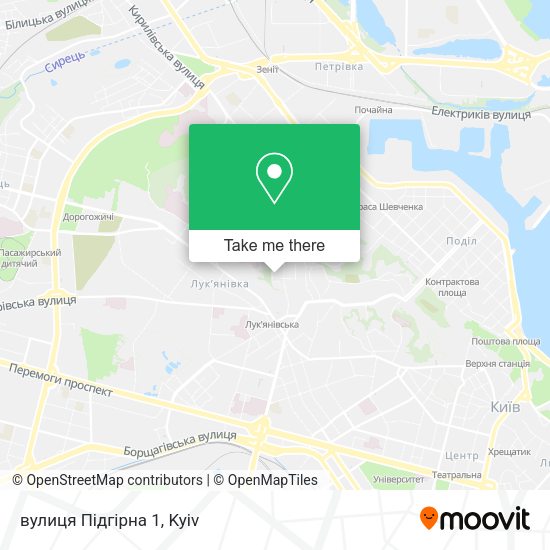 Карта вулиця Підгірна 1