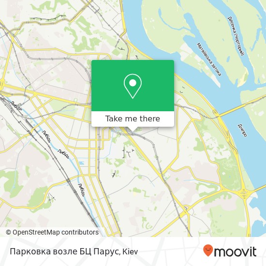 Парковка возле БЦ Парус map