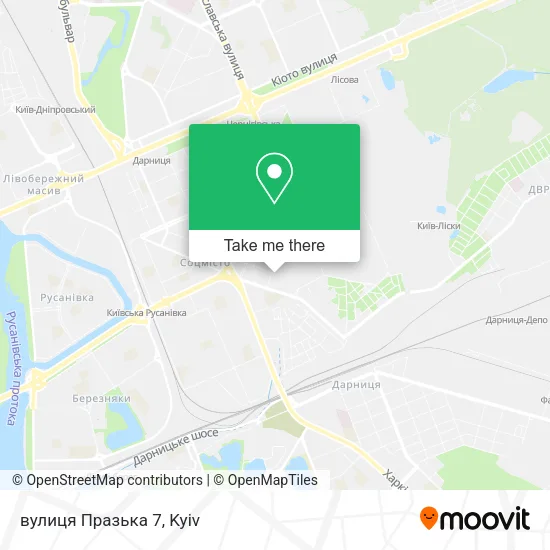 Карта вулиця Празька 7