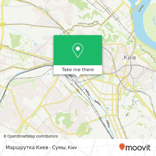 Маршрутка Киев - Сумы map