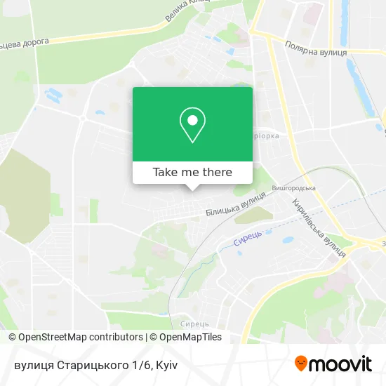 вулиця Старицького 1/6 map