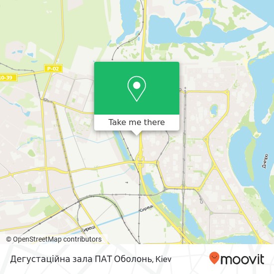 Дегустаційна зала ПАТ Оболонь map