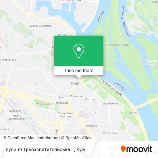 вулиця Трьохсвятительська 1 map